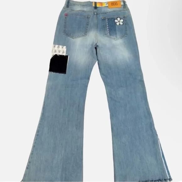BDG Urban Outfitters High Waist Flare Jeans Patch Crochet, Size 30, New with Tag - Picture 11 of 16